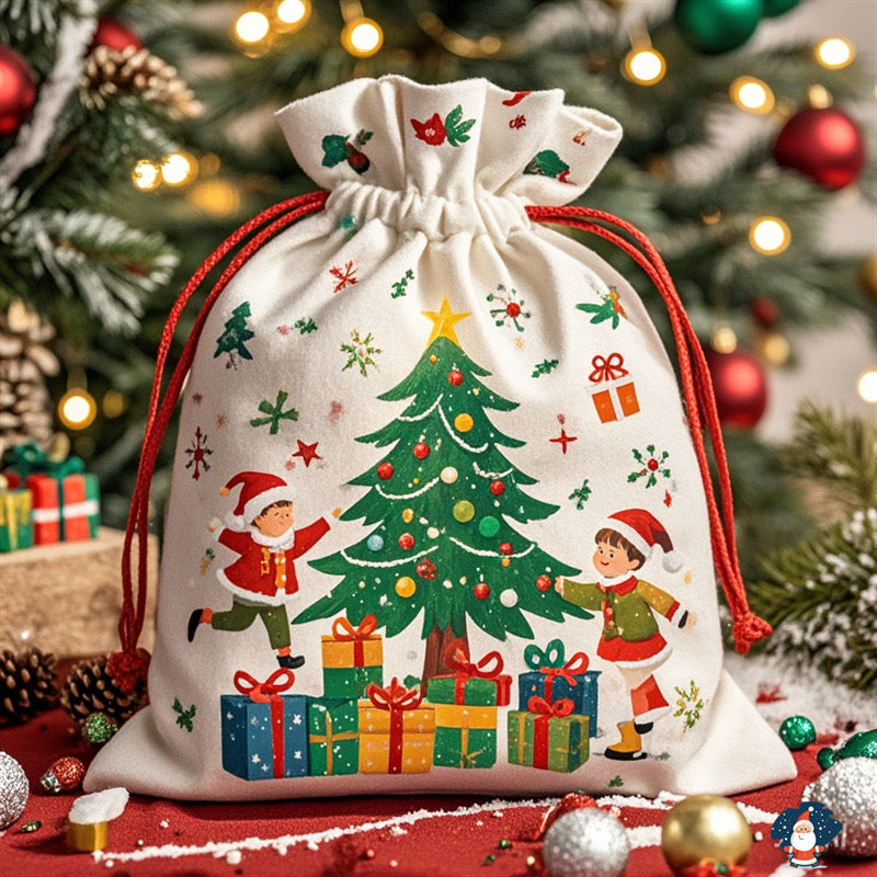 Christmas decoration bundle packaging bag Christmas Eve Santa gift bag