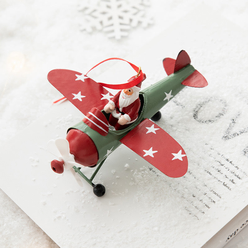 Christmas tree decoration pendant wrought iron plane