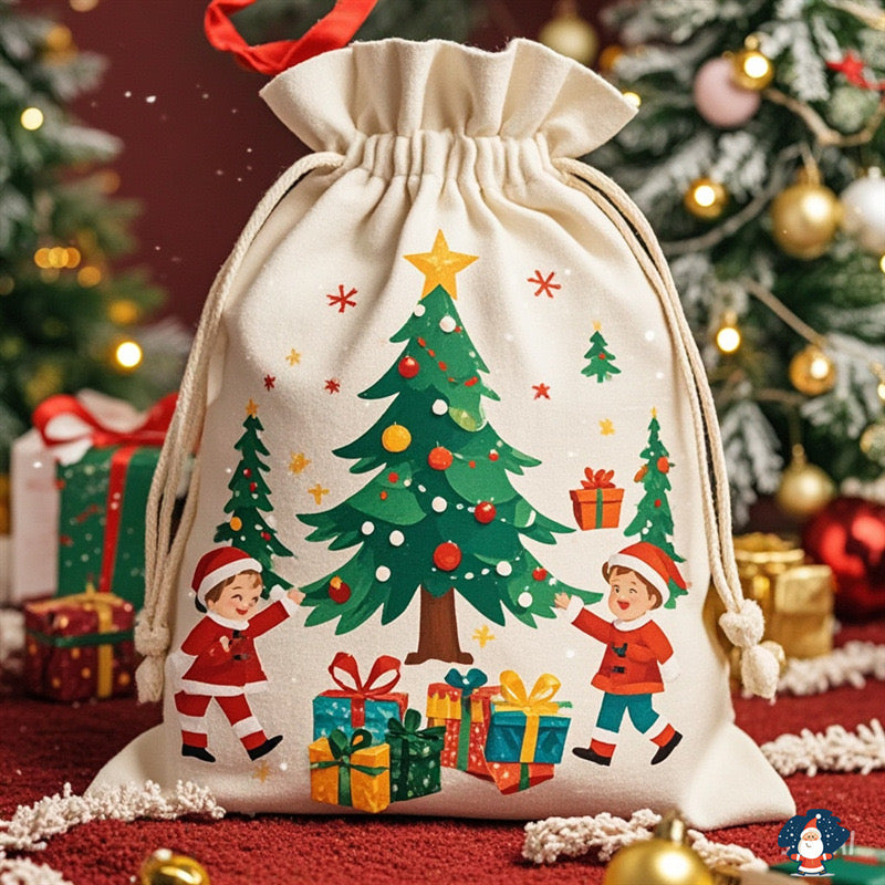 Christmas decoration bundle packaging bag Christmas Eve Santa gift bag