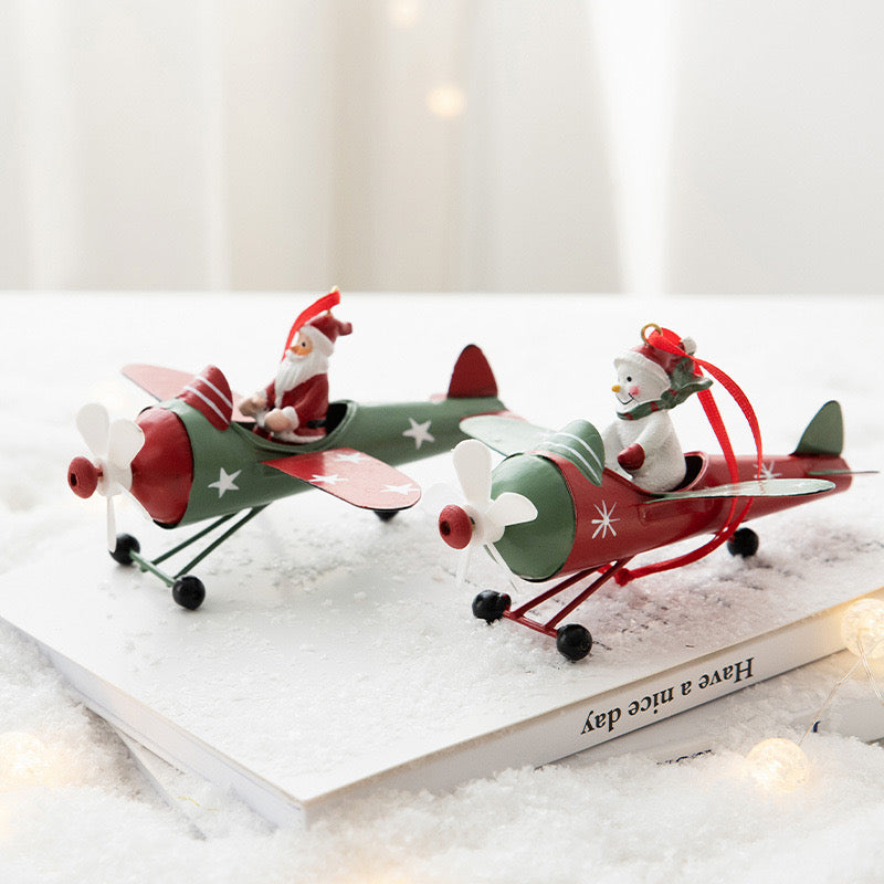 Christmas tree decoration pendant wrought iron plane